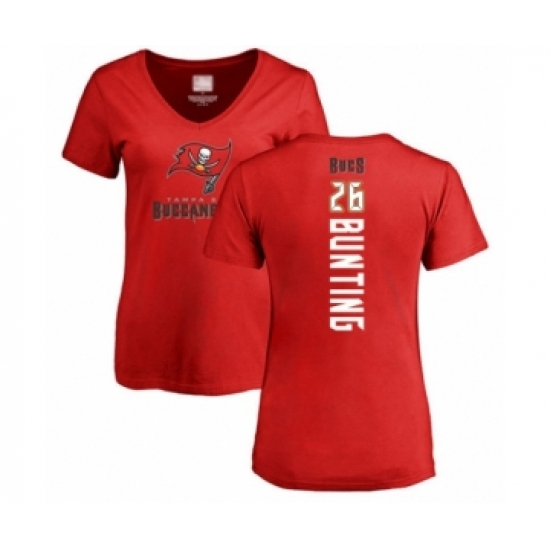 Football Women's Tampa Bay Buccaneers #26 Sean Bunting Red Backer T-Shirt - Ujersey