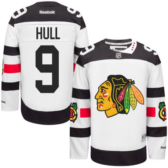 Men's Reebok Chicago Blackhawks #9 Bobby Hull Authentic White 2016 Stadium Series NHL Jersey - Ujersey