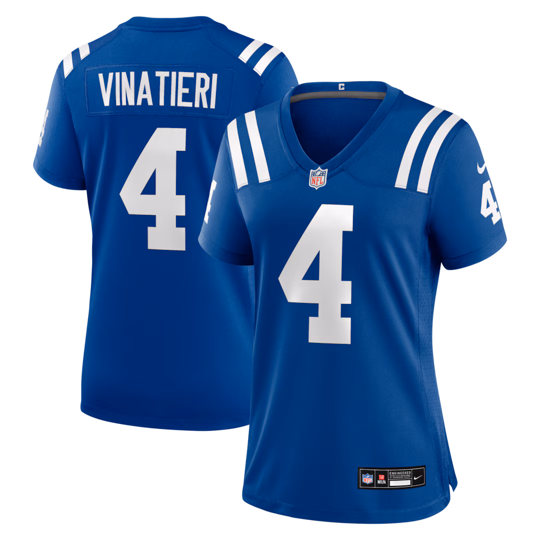 Women's Indianapolis Colts Adam Vinatieri Nike Royal Team Retired Game Jersey - Ujersey