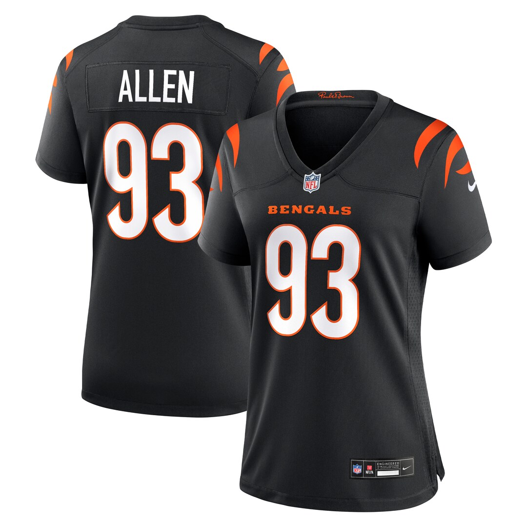 Women's Cincinnati Bengals Jonathan Allen Nike Black Team Game Jersey