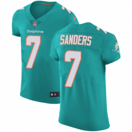 Men's Nike Miami Dolphins #7 Jason Sanders Aqua Green Team Color Vapor Untouchable Elite Player NFL Jersey - Ujersey