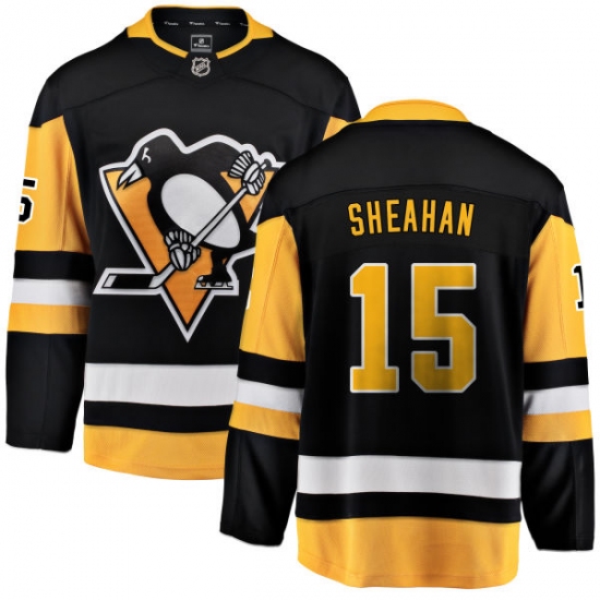 Youth Pittsburgh Penguins #15 Riley Sheahan Fanatics Branded Black Home Breakaway NHL Jersey - Ujersey