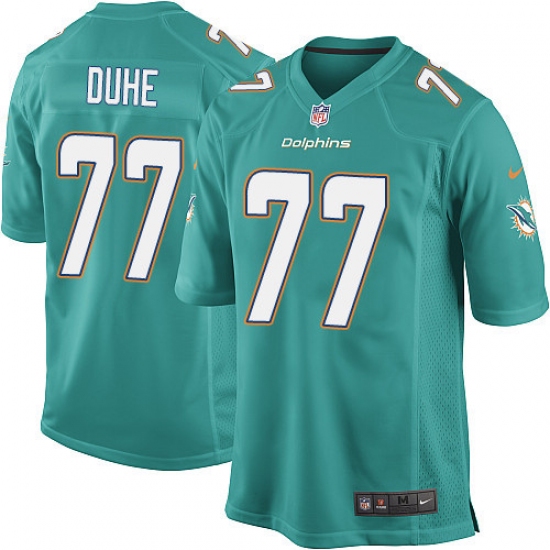Men's Nike Miami Dolphins #77 Adam Joseph Duhe Game Aqua Green Team Color NFL Jersey - Ujersey