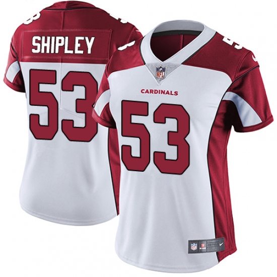 Women's Nike Arizona Cardinals #53 A.Q. Shipley White Vapor Untouchable Limited Player NFL Jersey - Ujersey