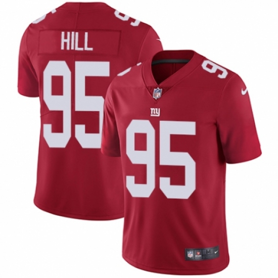 Youth Nike New York Giants #95 B.J. Hill Red Alternate Vapor Untouchable Limited Player NFL Jersey - Ujersey
