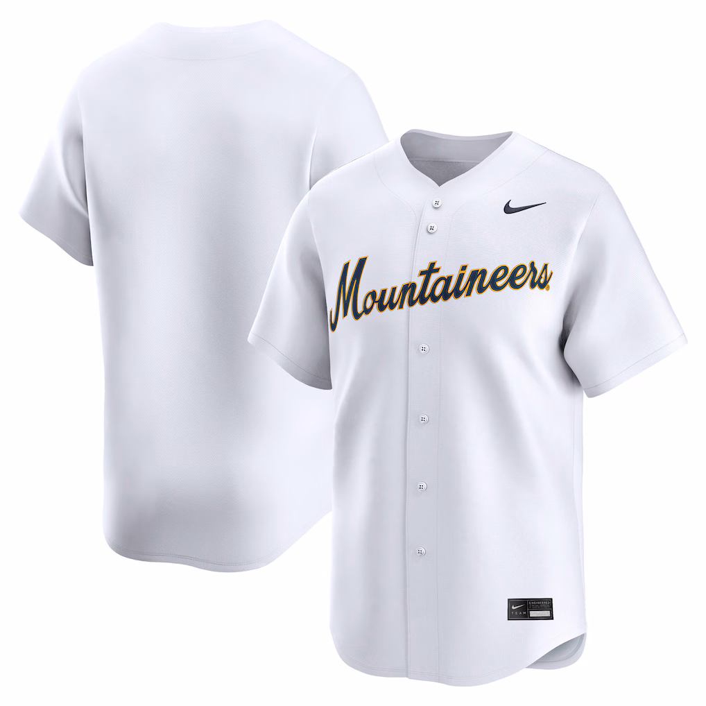 Men's Nike White West Virginia Mountaineers Baseball Limited Jersey - SUjersey01
