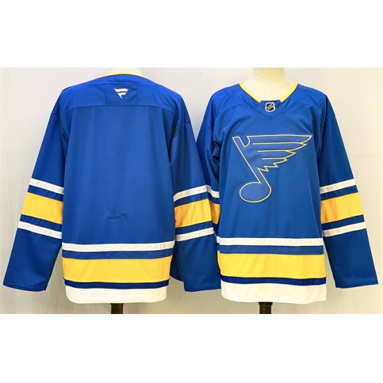 Men's St. Louis Blues Blank Blue 2025 Stitched Hockey Jersey - Ujersey