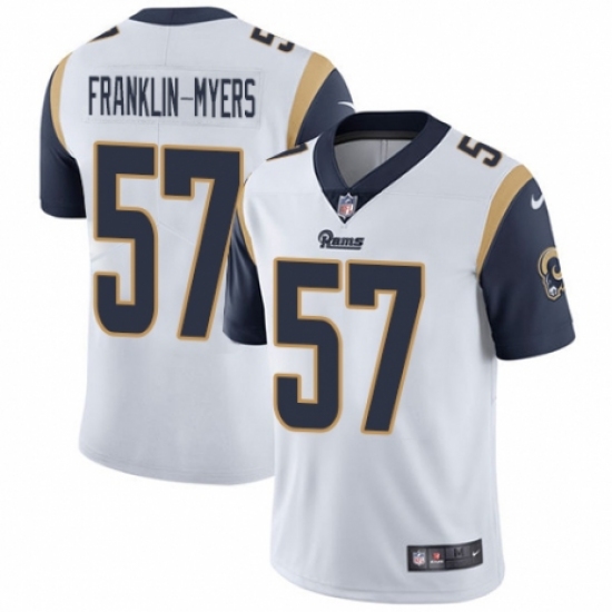Men's Nike Los Angeles Rams #57 John Franklin-Myers White Vapor Untouchable Limited Player NFL Jersey - Ujersey