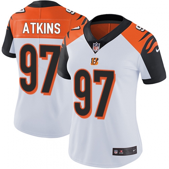 Women's Nike Cincinnati Bengals #97 Geno Atkins Vapor Untouchable Limited White NFL Jersey - Ujersey