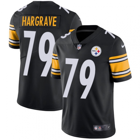 Men's Nike Pittsburgh Steelers #79 Javon Hargrave Black Team Color Vapor Untouchable Limited Player NFL Jersey - Ujersey