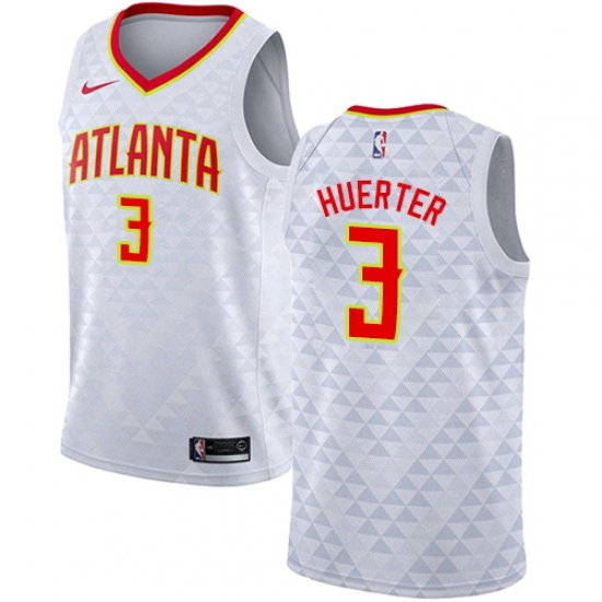 Women's Nike Atlanta Hawks #3 Kevin Huerter Swingman White NBA Jersey - Association Edition - Ujersey