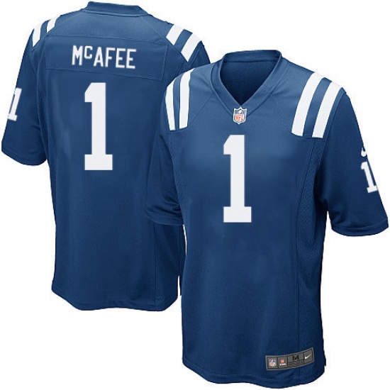 Men's Nike Indianapolis Colts #1 Pat McAfee Game Royal Blue Team Color NFL Jersey - Ujersey