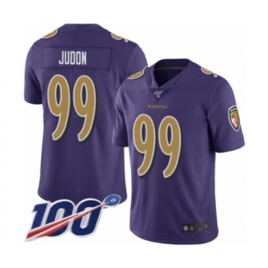 Men's Baltimore Ravens #99 Matt Judon Limited Purple Rush Vapor Untouchable 100th Season Football Jersey - Ujersey