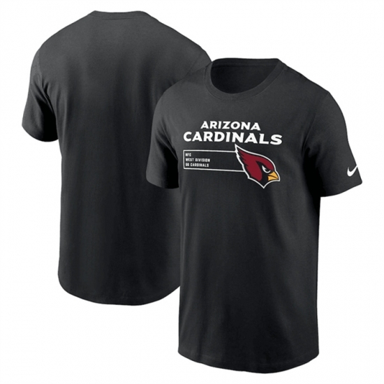 Men's Arizona Cardinals Black Division Essential T Shirt - Ujersey