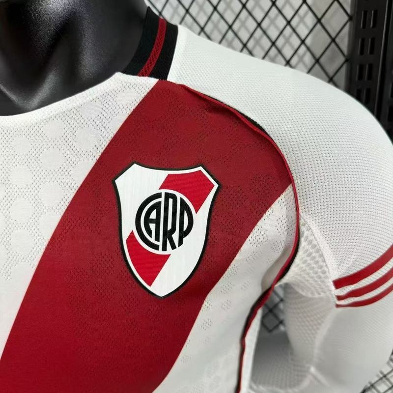 River Plate Soccer Jersey Home Long Sleeve Shirt 2025/26 - Ujersey NHL