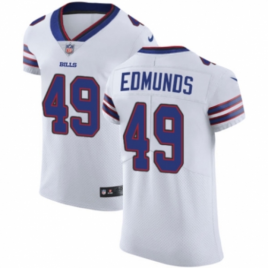 Men's Nike Buffalo Bills #49 Tremaine Edmunds White Vapor Untouchable Elite Player NFL Jersey - Ujersey