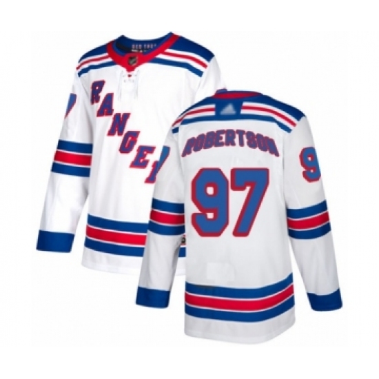 Men's New York Rangers #97 Matthew Robertson Authentic White Away Hockey Jersey - Ujersey