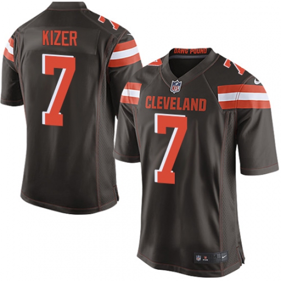 Men's Nike Cleveland Browns #7 DeShone Kizer Game Brown Team Color NFL Jersey - Ujersey