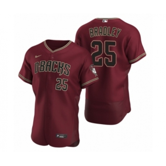 Men's Arizona Diamondbacks #25 Archie Bradley Nike Crimson Authentic 2020 Alternate Jersey - Ujersey