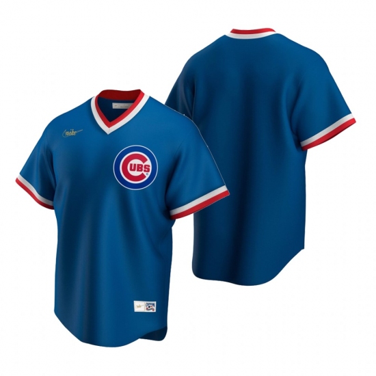Men's Nike Chicago Cubs Blank Royal Cooperstown Collection Road Stitched Baseball Jersey - Ujersey