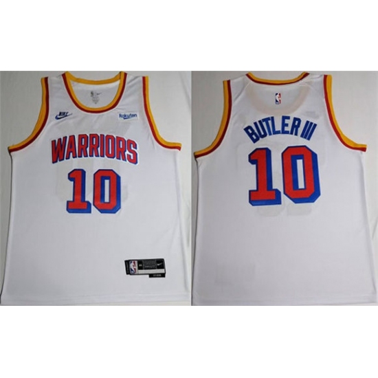 Men's Golden State Warriors #10 Jimmy Bulter III White 2025 Classic Edition Swingman Stitched Basketball Jersey - Ujersey