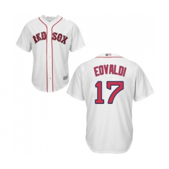 Men's Boston Red Sox #17 Nathan Eovaldi Replica White Home Cool Base Baseball Jersey - Ujersey