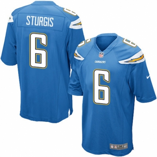 Men's Nike Los Angeles Chargers #6 Caleb Sturgis Game Electric Blue Alternate NFL Jersey - Ujersey