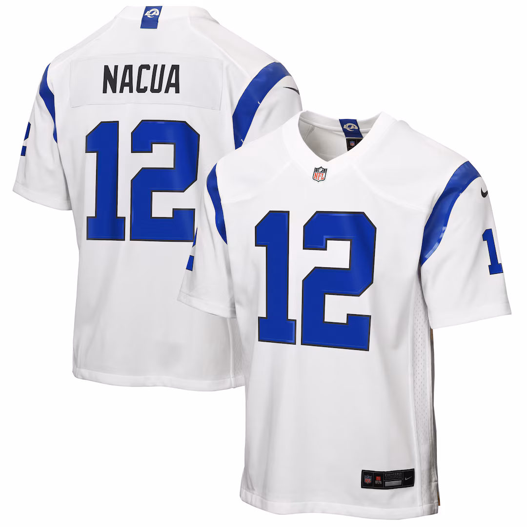 Youth Los Angeles Rams Puka Nacua Nike Fearsome White Game Jersey - Ujersey