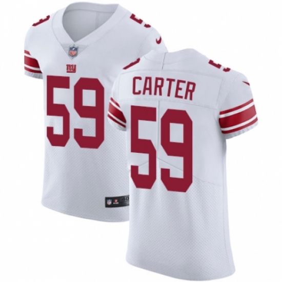 Men's Nike New York Giants #59 Lorenzo Carter White Vapor Untouchable Elite Player NFL Jersey - Ujersey