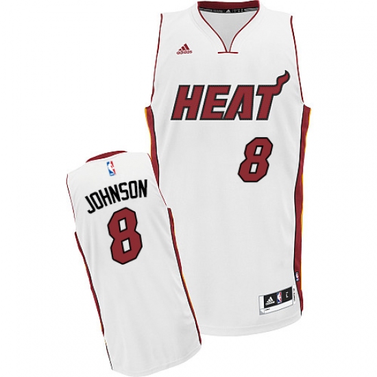 Men's Adidas Miami Heat #8 Tyler Johnson Swingman White Home NBA Jersey - Ujersey
