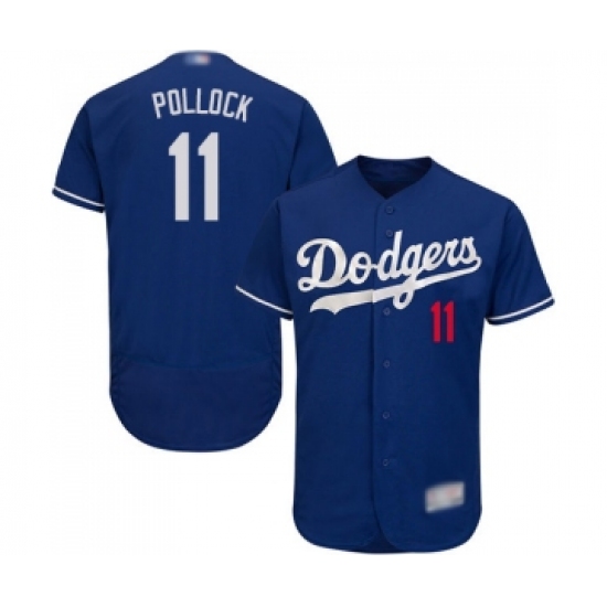 Men's Los Angeles Dodgers #11 A. J. Pollock Royal Blue Alternate Flex Base Authentic Collection Baseball Jersey - Ujersey