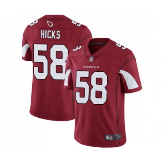 Men's Arizona Cardinals #58 Jordan Hicks Red Team Color Vapor Untouchable Limited Player Football Jersey - Ujersey