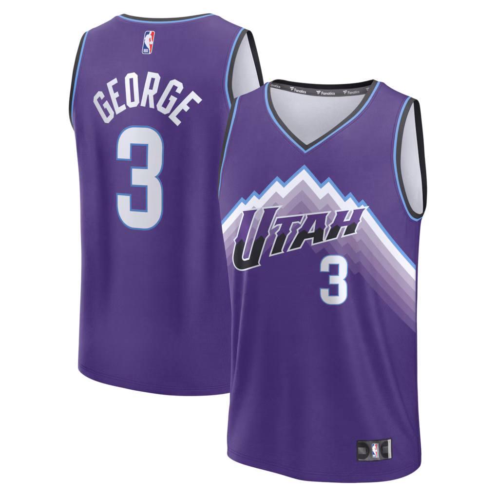 Men's Utah Jazz Keyonte George Fanatics Purple Fast Break Replica Jersey - Icon Edition - ujerseystore