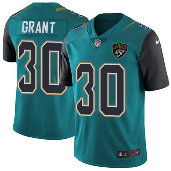 Youth Nike Jacksonville Jaguars #30 Corey Grant Teal Green Team Color Vapor Untouchable Limited Player NFL Jersey - Ujersey