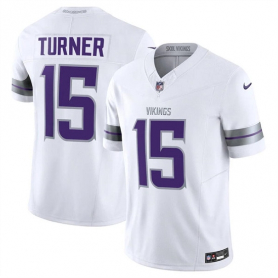 Men's Minnesota Vikings #15 Dallas Turner White F.U.S.E. Winter Warrior Limited Football Stitched Jersey - Ujersey