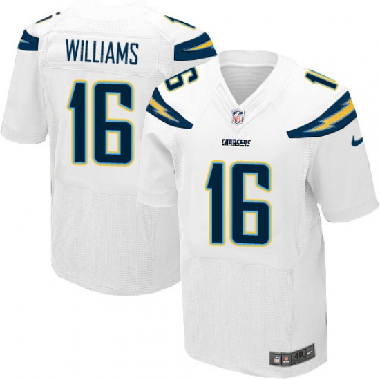 Men's Nike Los Angeles Chargers #16 Tyrell Williams Elite White NFL Jersey - Ujersey