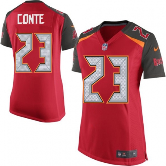 Women's Nike Tampa Bay Buccaneers #23 Chris Conte Game Red Team Color NFL Jersey - Ujersey