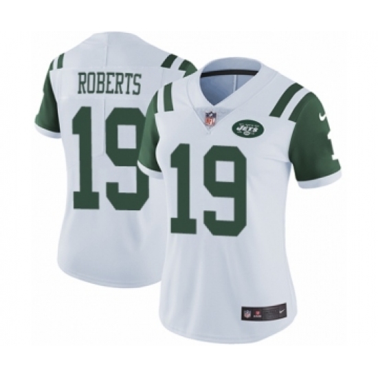 Women's Nike New York Jets #19 Andre Roberts White Vapor Untouchable Limited Player NFL Jersey - Ujersey