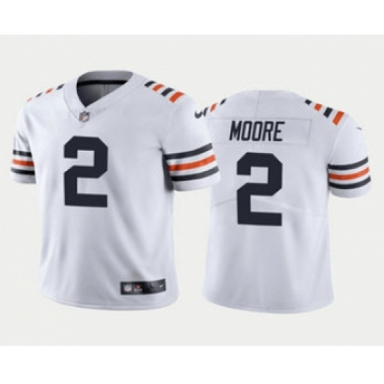 Men's Chicago Bears #2 DJ Moore White Limited Stitched Football Jersey - Ujersey