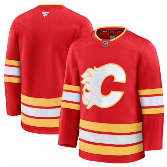 Men's Calgary Flames Blank Red 2024-25 Home Stitched Hockey Jersey - Ujersey