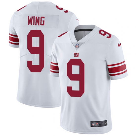 Men's Nike New York Giants #9 Brad Wing White Vapor Untouchable Limited Player NFL Jersey - Ujersey