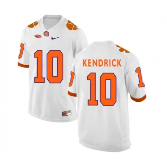 Clemson Tigers 10 Derion Kendrick White College Football Jersey - Ujersey