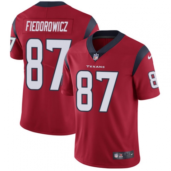 Youth Nike Houston Texans #87 C.J. Fiedorowicz Limited Red Alternate Vapor Untouchable NFL Jersey - Ujersey