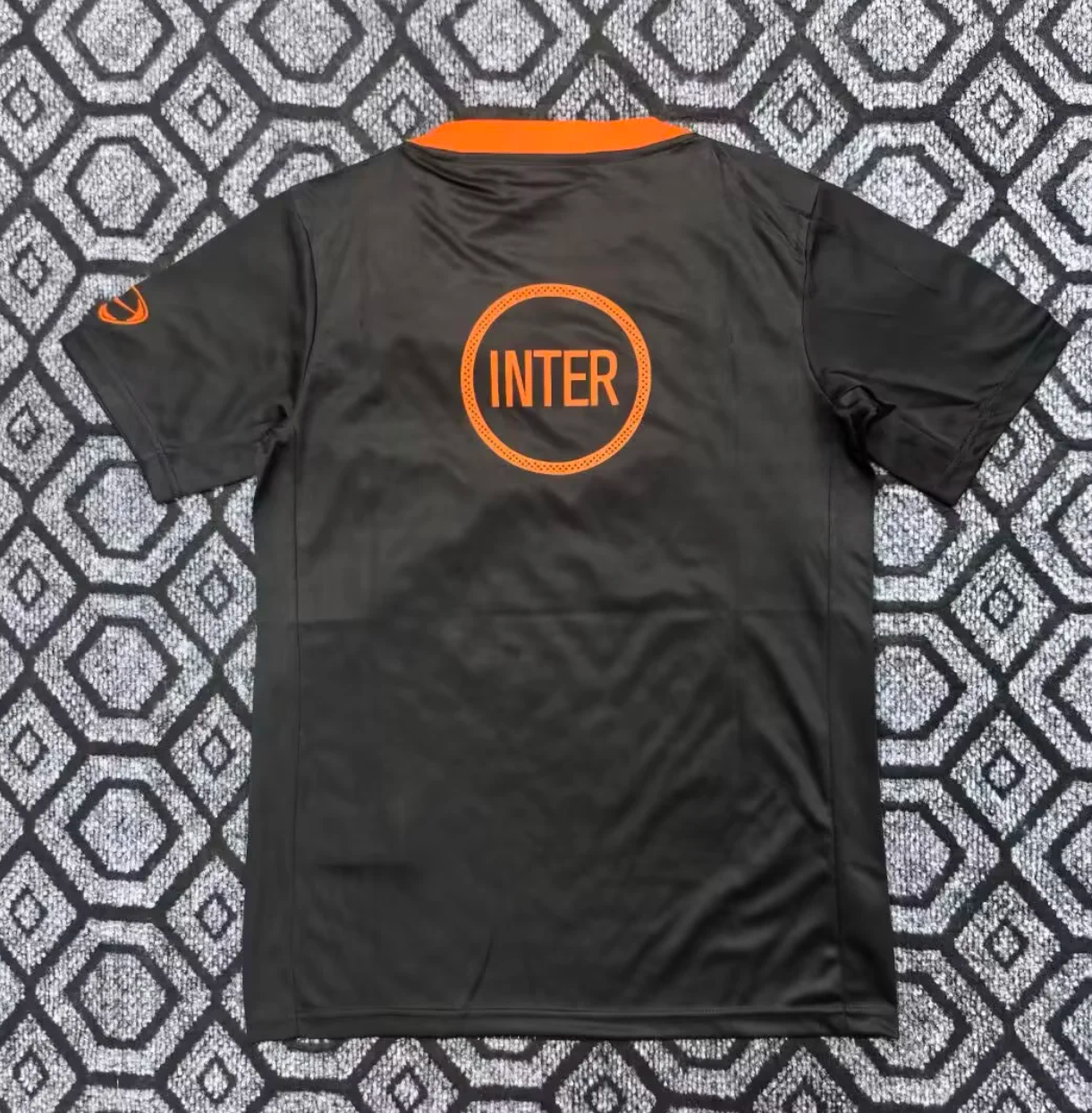 Inter Milan third pre-match black football jersey 2025/26