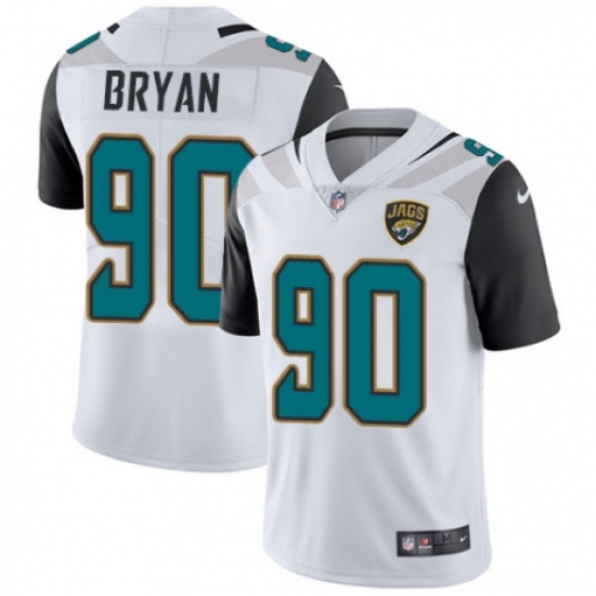 Men's Nike Jacksonville Jaguars #90 Taven Bryan White Vapor Untouchable Limited Player NFL Jersey - Ujersey