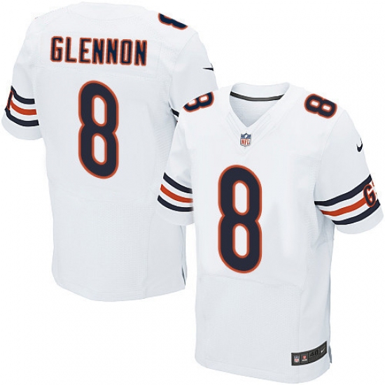 Men's Nike Chicago Bears #8 Mike Glennon Elite White NFL Jersey - Ujersey