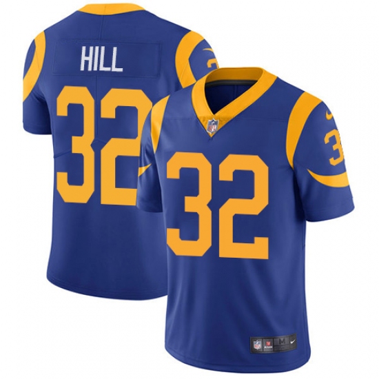 Men's Nike Los Angeles Rams #32 Troy Hill Royal Blue Alternate Vapor Untouchable Limited Player NFL Jersey - Ujersey