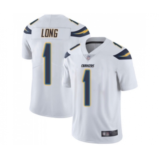 Men's Los Angeles Chargers #1 Ty Long White Vapor Untouchable Limited Player Football Jersey - Ujersey