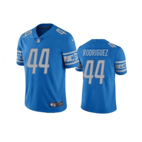 Mens Detroit Lions #44 Malcolm Rodriguez Blue Vapor Untouchable Limited Stitched Jersey - Ujersey