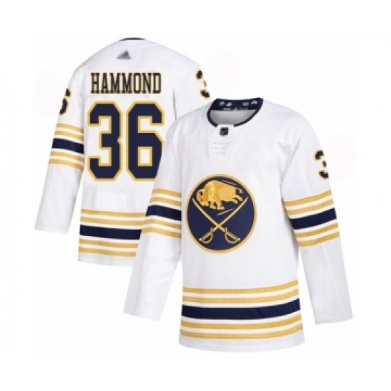 Youth Buffalo Sabres #36 Andrew Hammond Authentic White 50th Season Hockey Jersey - Ujersey